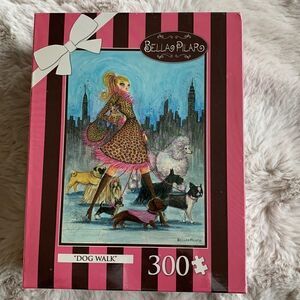 NWT Dog Walk 300 piece pink whimsical‎ puzzle by Bella Pilar